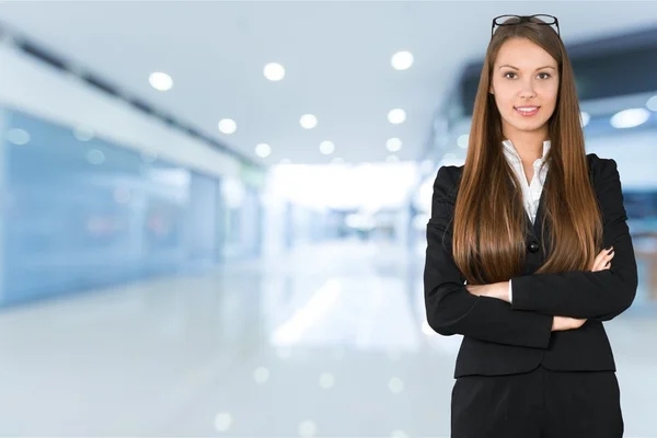 Retrato de uma jovem empresária — Fotografia de Stock