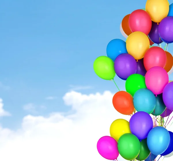 Manojo de globos de colores — Foto de Stock