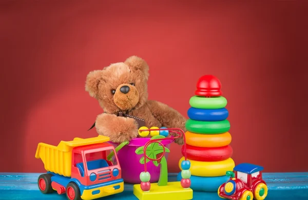 Raccolta giocattoli isolato — Foto Stock