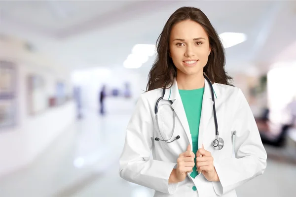 Attractive young female doctor — Stock Photo, Image