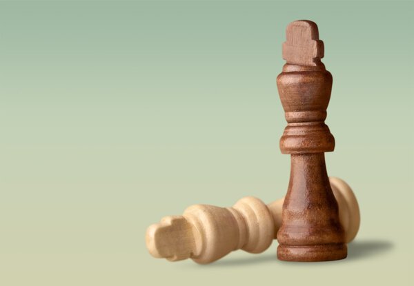 Two wooden Chess figures