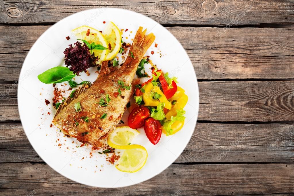 fried fish on plate