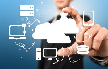 işadamı ve analytics sembolü