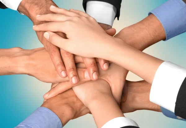 Family holding their hands together — Stock Photo, Image