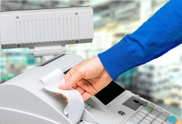 Registrierkasse mit LCD-Anzeige — Stockfoto