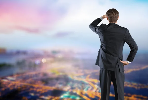 Back view of young business man. — Stock Photo, Image