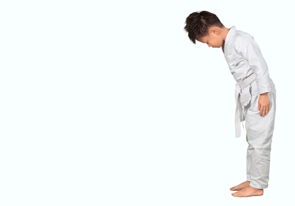 Asiática poco karate chico —  Fotos de Stock