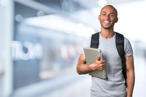 Male student with  backpack — Stock Photo, Image