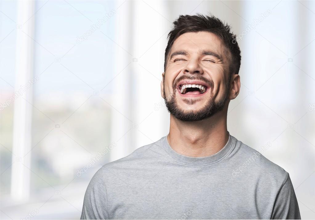 Laughing young man