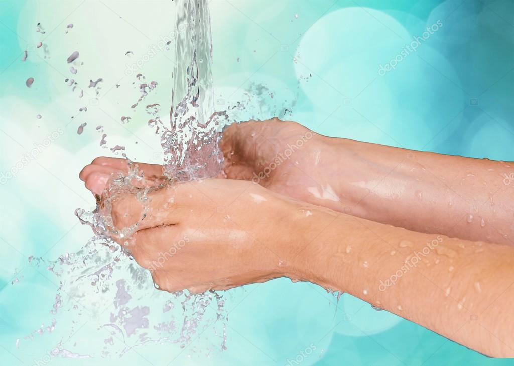 Woman Washing Her Hands