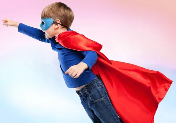 Rapaz super-herói bonito — Fotografia de Stock