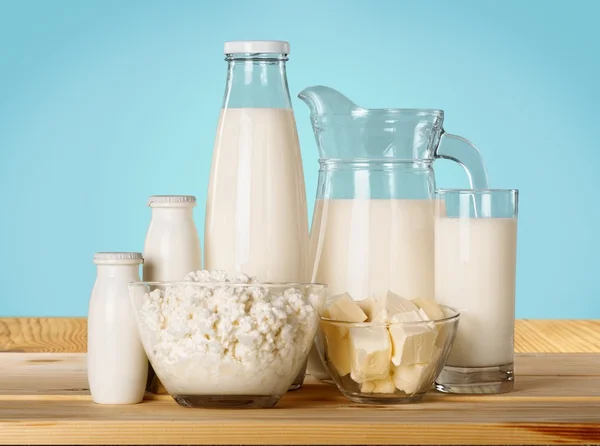 Glas mjölk och mjölkprodukter — Stockfoto