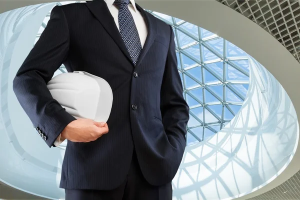 man architect with helmet