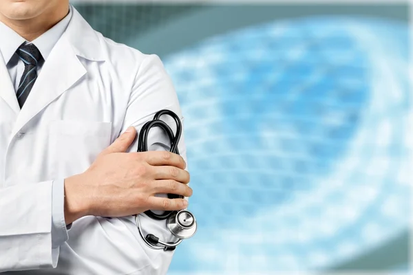 Male doctor with stethoscope — Stock Photo, Image