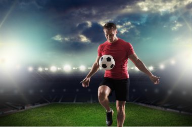 genç erkek futbol oyuncusu 