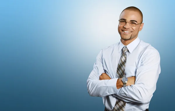 Sonriente hombre de negocios guapo — Foto de Stock