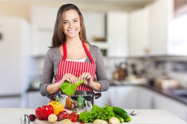 yemek güzel bir kadın