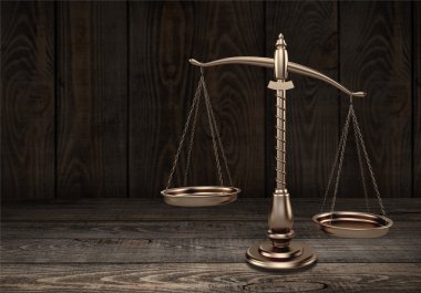 Tablo üzerinde hukuk ölçekler