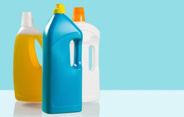 house cleaning products bottles