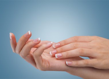 woman's nails with  french manicure clipart