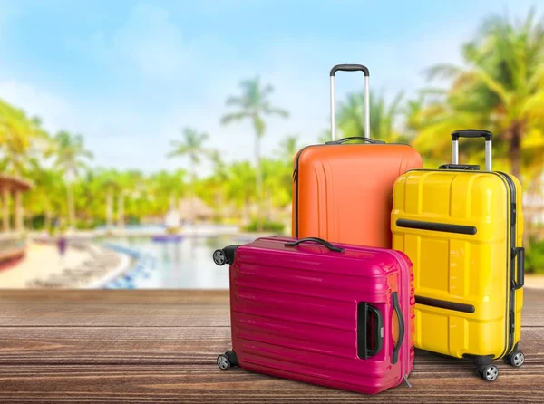 Large suitcases on background — Stock Photo, Image