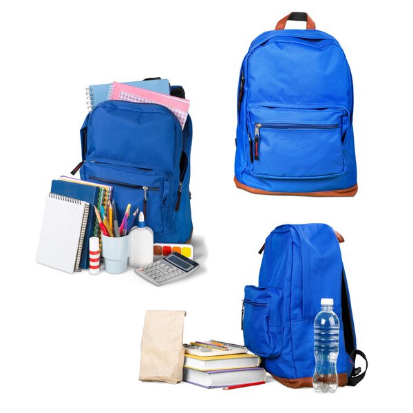 School Backpack  on   background.