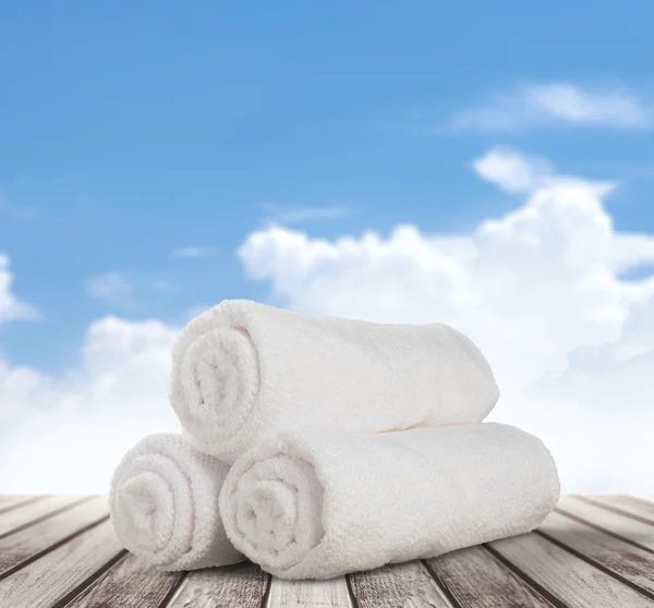 Pilha de toalhas macias — Fotografia de Stock