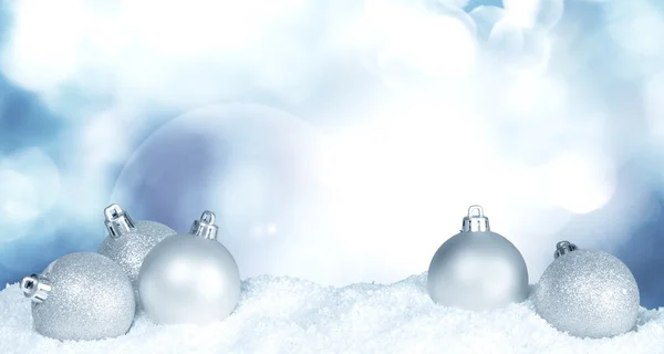 silver Christmas balls