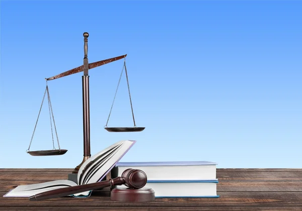 Justice Scales and books — Stock Photo, Image