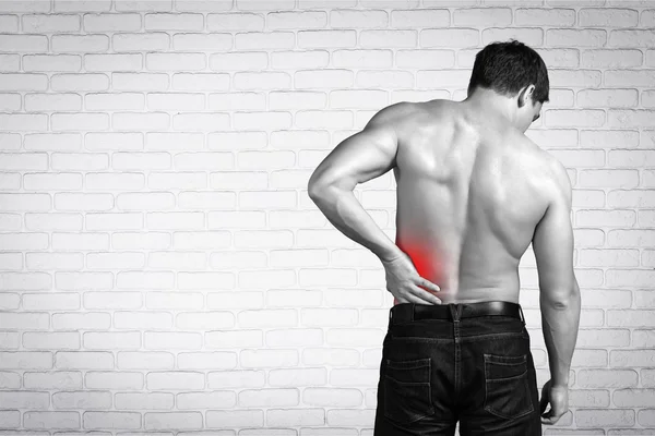 Man suffering from backache — Stock Photo, Image