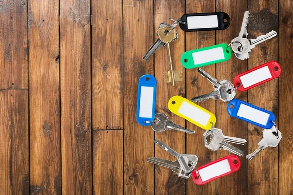 keys on wooden background