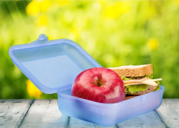 Red apple  and food — Stock Photo, Image