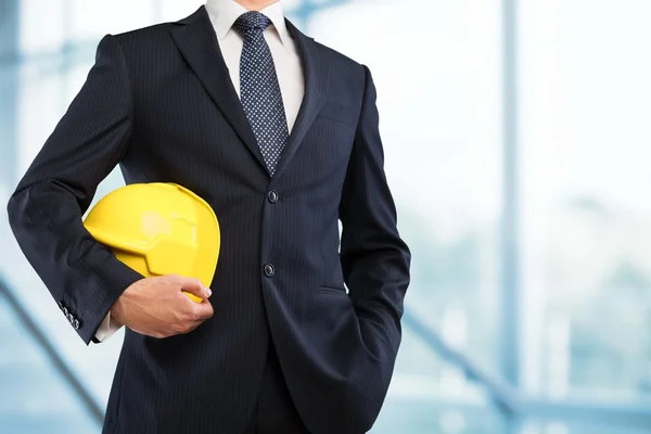 Man architect with helmet — Stock Photo, Image