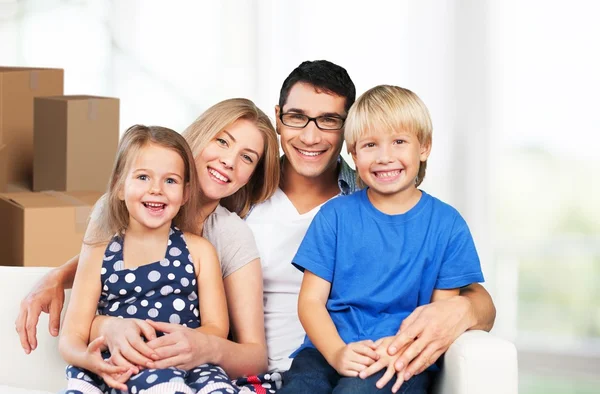 Beautiful smiling family — Stock Photo, Image