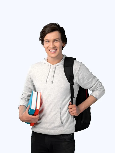 Male student with  backpack — Stock Photo, Image