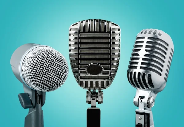 Retro stílusú mikrofonok — Stock Fotó