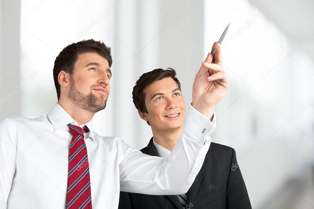 two Businessmen working together 