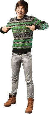 Üniversite çağındaki erkek kendini işaret ediyor.