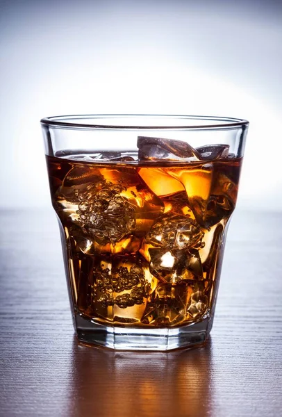 Glass Whiskey Ice — Stock Photo, Image