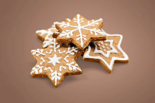 Gustosi Biscotti Natale Sullo Sfondo — Foto Stock