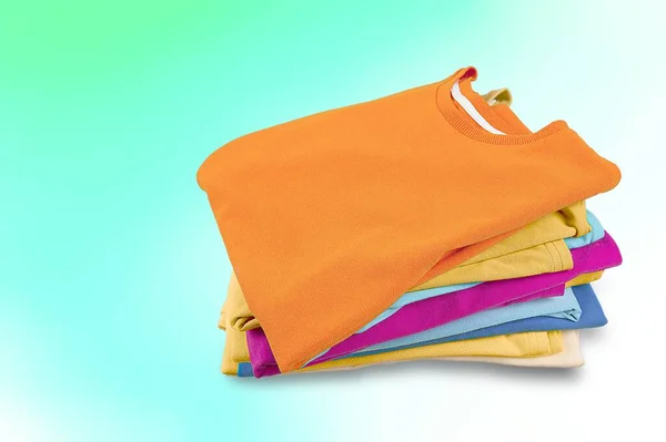 Sudaderas Camisas Blusas Vestuario Colores Dobladas — Foto de Stock