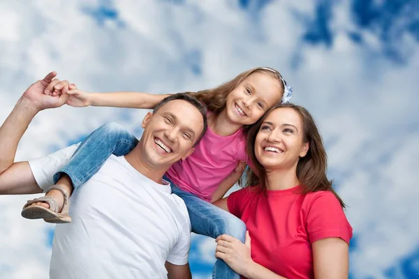 Happy Cheerful Family Background — Stock Photo, Image