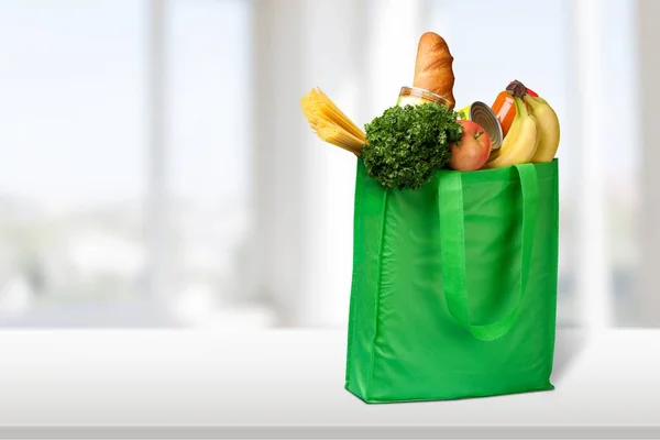 Full Shopping Bag Isolated Background — Stock Photo, Image