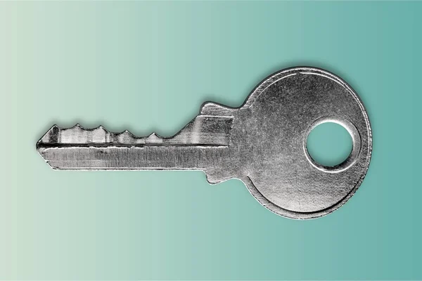Ασημένιο Κλειδί Παστέλ Φόντο — Φωτογραφία Αρχείου
