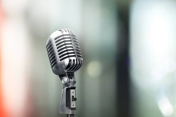 Retro Style Classic Microphone Background — Stock Photo, Image
