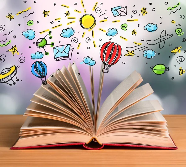 Masadaki kitabı aç, kapat.