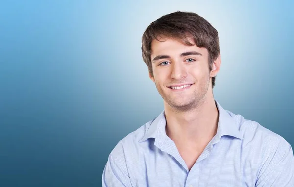 Hombre Negocios Feliz Con Grupo Oficina — Foto de Stock