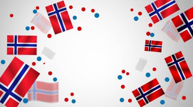 Norveç 'in bağımsızlık günü, Anayasa günü, arka plandaki bayrak.