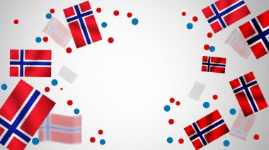Norwegian independence day, Constitution day, the flag on background. clipart