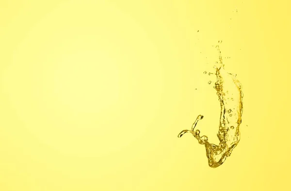 Yellow Sunflower Oil Splash Background — Stock Photo, Image